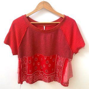Free People Red Bandana Tee in Red